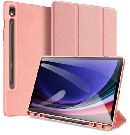 Domo Smart Sleep Case Tablethülle kompatibel mit Samsung Galaxy Tab S9 FE Schutzhülle Pink