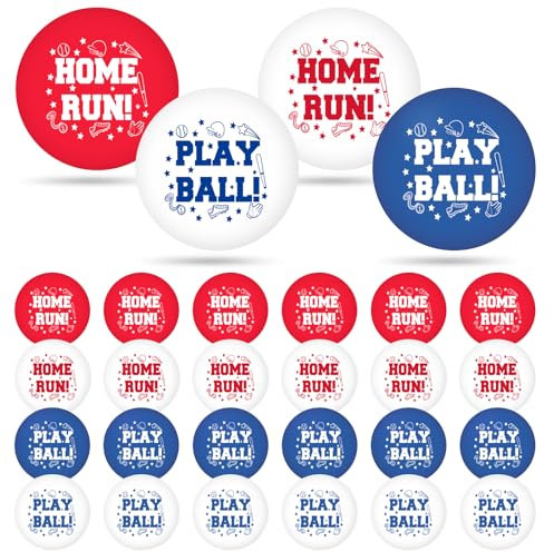Wayyogh Baseball-Partyzubehör, bunte Bälle für Erwachsene, Baseball-Party-Dekorationen, Dekoration, Baseball, Karneval, Belohnung, Urlaub, Geburtstagsgeschenk für Männer und Frauen, 24 Stück