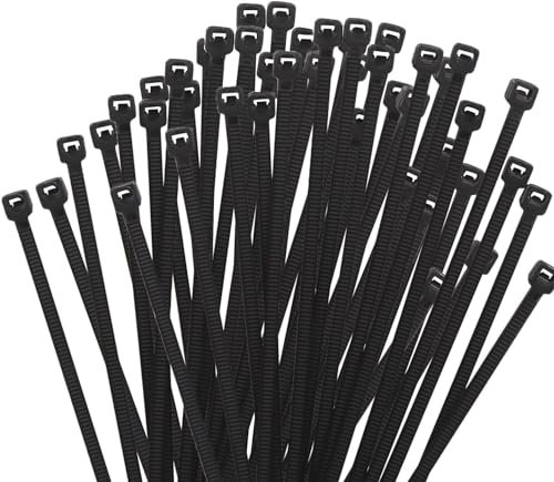 Armpow 1000 PCS 2.5mmx150mm 6 inch Cable Zip Ties, 18lbs Tesile Strength, Premium Tie Wraps Self-Locking Nylon Zip Ties for Indoor and Outdoor Use(Black)