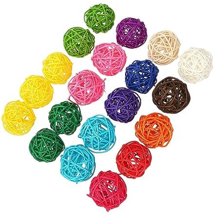 Zerodeko 20St Takraw-Ball selber Machen Kugeln Vasenfüller Dekoration Girlande Weihnachtsschmuck Ornament dekorative Vasenfüller Weidenkugeln Weihnachtsbaum Kunsthandwerk Zubehör