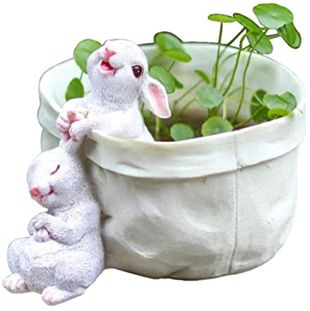 blumentöpfe, Pflanzer für Innenpflanzen, Pflanzentöpfe, Kaninchenblumtopf Ostern Sukkulente Pflanzer Gartenkanäle Dekorative Pflanzgefäße für Osterkunstdekoration