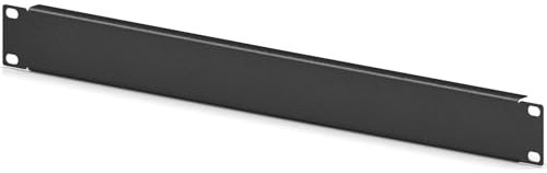 hb-digital Rackblende 19 Zoll 1HE für Serverschrank Netzwerkschränke Stahl schwarz Blindplatte - Serverrack Zubehör - Robustes Stahlblech Einfache Montage Stark & Staubfrei Schwarz