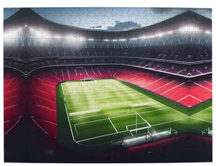 Stadium Football Satdium Field Light Night Engage Your Mind - Customized 500-Piece Picture Puzzle, Jigsaw Puzzles for Adults Children, Funny, Educational