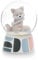 NICI Schüttelkugel Polarfuchs Vanja 6,5cm weiß - Schneekugel, Glimmerkugel- Tolle Geschenkidee