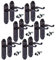 Epsom Door Handle - Black Nickel Internal Door Handles - Door Handles Internal Sets Including Tubular Latch, Black Door Handle Set for Internal Doors, Door Handle in Black, 170mm x 42mm 6 Sets
