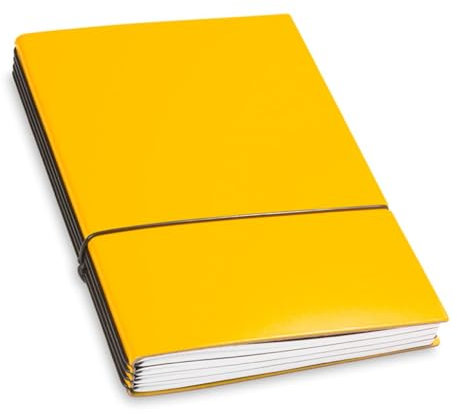 X17-A5 Terminplaner/Organizer 2024-2025 | 18-Monats-Kalender |gelb; Vegan! Sehr robust. Austauschbare Hefte: Wochenkalender Classic+ 2 Hefte (blanko, gepunktet), Made in Germany