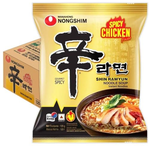 Nongshim Shin Ramyun - Spicy Chicken Flavour 120g (20 Packs) [HALAL]
