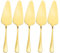 FSSTUD Lot de 5 pelles à tarte en acier inoxydable avec bords dentelés - Pour mariage, fête d'anniversaire - Doré