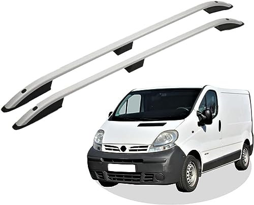 gxybr Dachgepäckträger Aluminiumlegierung Seitenstangen für Nissan Primastar L2 2001-2015, Dachträger Gepäckträger Seitenstangen Schienen Dachreling