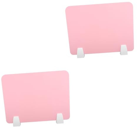 HAPINARY 2 Sets Isolationsschutztafel Schreibtisch Schutz Spenschutz Sichtschutzmappen Für Schüler Sichtschutz Prüfung Trennwände Für Klassenzimmer Tisch Spritzschutz Rosafarbenes