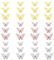 36 Pezzi Ornamenti di Farfalle 3D Adesivi Rimovibili, adesivo muro decorativo, adesivi murali, 12 ciascuno in oro, argento e oro rosa
