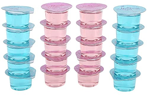 Qukaim Collutorio portatile per la pulizia orale, collutorio alla menta rosa, rinfrescare l'alito, cura della pulizia orale, rimozione degli odori, 1 l, confezione da 20, strumento per l'igiene orale
