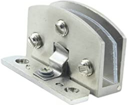 ASAKKURA Glasklemmhalterung Aus Zinklegierung Quadratische Glasbefestigungsklemme Für Home Und Büro Fixierklemme Mit Hoher Tragkraft Silber