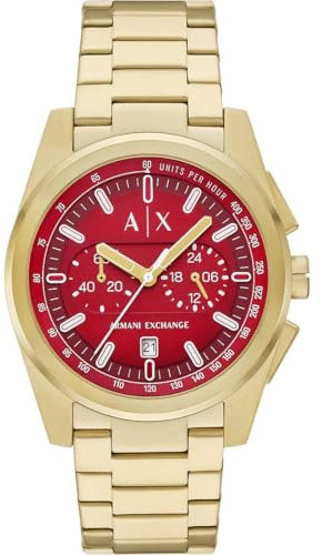 Armani Exchange Orologio Cronógrafo al Quarzo Uomo con Cinturino in Acciaio Inossidabile AX2863