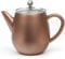 Bredemeijer Théière à double paroi en acier inoxydable 1,1 l – Théière en acier inoxydable marron rouille avec couvercle en verre et filtre à thé – Pour profiter longtemps et chaud du thé