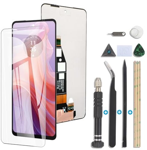 RongZy Screen Replacement for Motorola Moto E14 LCD Touch Screen Internal Digitizer for Moto E14 Display Replacement Assembly with Tools Kit(Black)