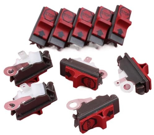 LAERNPU Lote de 10 interruptores de Encendido y Apagado for Motosierra Husqvarna 266, 242, 254, 268, 281, 288, 136, 137, 141, 142, 42, 50 y 51.