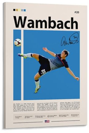 NFDVFHFRQ Abby Wambach Fußball-Poster, signiertes Poster, Leinwandposter, Schlafzimmer, Dekoration, Landschaft, Büro, Raumdekoration, Geschenk, 60 x 90 cm