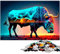 Puzzle für Erwachsene 1000 Teile Bison das Puzzle mit passendem Poster und Quizblatt (Größe 75 x 50 cm)