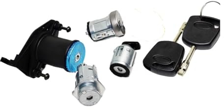 WUWMTUTCK OEM 1479661 2S61-A22050N-CK 2S61A22050NCK Juego Completo DE Cerradura DE Puerta Apto for Ford Fiesta MK5 Fusion 2001-2008