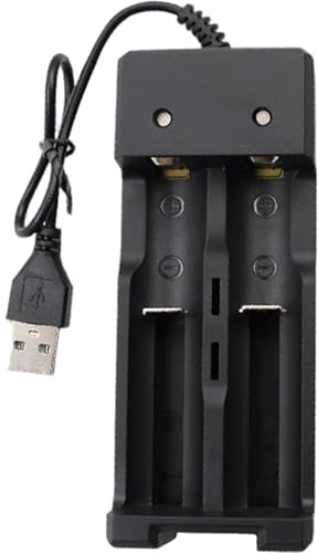 Chargeurs de Batterie, 18650/26650/21700/14500/16340 Empêcher Les chargeurs de Batterie Surcharge avec Une Double Fente pour 3, 7 V / 3, 6 V LI-ION Lithium-ION IMR INR ICR NI-MH/NI-CD AA Triple-A-A
