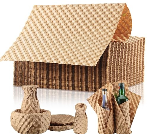 100 PCS Honeycomb Packing Paper, 30x30cm Paper Bubble Wrap Packing Supplies for Storing Delicate Items Moving Shipping Alternative to Plastic Bubble Filler