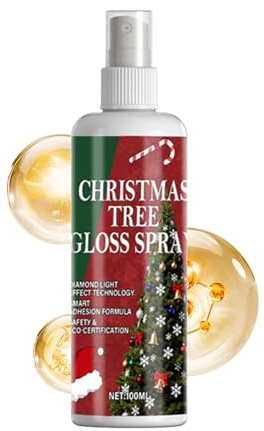 Fruusv Weihnachtsbaum Spray - Langlebige Dekoration Für Zuhause | 100ml Sofort Weihnachtsbaum Glanzspray,Für Innenbereich, Festliche Feiertage, Zuhause, Büro, Kränze, Fenster, Hochzeit,