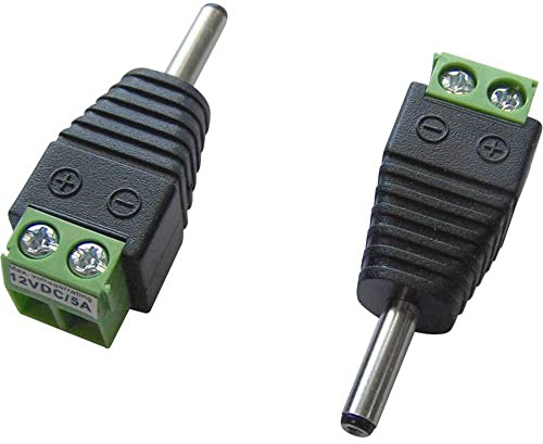 TRU Components NIEDERVOLT STECKER 3,5 MM Schrauben, 1 stück, Schuko, 2 Polig, Audioübertragung, 3 Pins, 12 V DC, Stecker, Kabel für Kopfhörer, Lautsprecher, Fernseher, Smartphone, Kamera