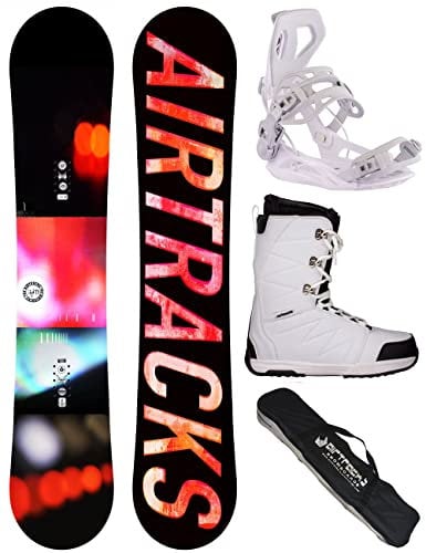 Airtracks Damen Snowboard-Set Freestyle Freeride Lights Lady Rocker 144 + Snowboard Bindung Master W + Snowboardboots Star W 37 + Sb Bag