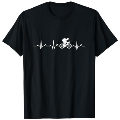 Herzschlag Rad-Fahrer EKG Fahrrad Biker Radeln Geschenk T-Shirt