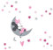 Lambs & Ivy Disney - Adesivi da parete, motivo: Minnie, colore: Rosa/Grigio