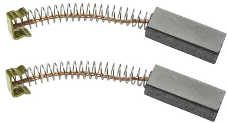 2 escobillas de carbón para motor, 23 mm x 9 mm x 6 mm, lápices de carbón, cepillos de carbón abrasivo, cepillo de carbono con alambre de cobre y abrazadera de conexión en U, sustituye a Kirby 107189