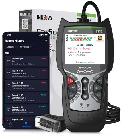 INNOVA 5310 OBD2 Scanner – ABS & SRS Code Reader, Check Engine Light Diagnostic Tool with Battery Test, Oil Reset, Live Data – Works with Most OBDII Vehicles 1996 & Newer