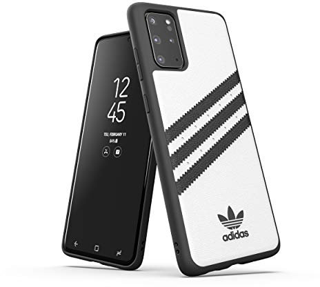 adidas Originals Designed für Samsung Galaxy S20+ Hülle DREI Streifen Schutzhülle - Weiß und Schwarz