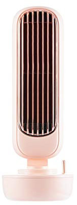 Mini Tower Fan Quiet Timer, Retro Humidification Tower Fan Multi-Function Humidifier Purifier USB Desktop Air Cooler Fan with Water Tank Home Cool Mist Maker Office Fan,Pink