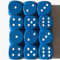 Spieltz 12 Bunte Würfel aus Holz für Brettspiele, 16 mm, blau, W6 / D6, Made in Germany/produziert in Deutschland (12 Würfel, Blau mit weißen Augen)
