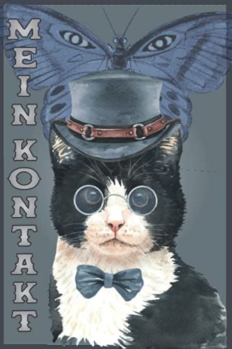 Telefonbuch Mit Register: Russisch Blau Katze Telefon Und Adressbuch mit Geburtstagskalender - Notizbuch Alphabetisches Register - Klein A5 Telefonregister mit Große Schrift