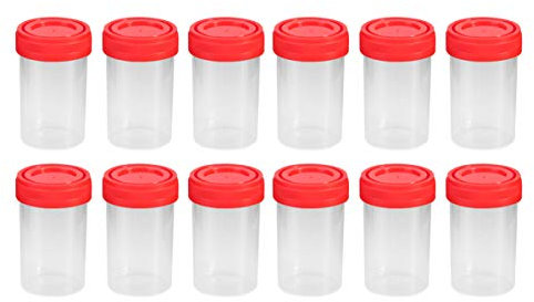 Urine Tasse Coupe du Spécimen: 60ML Médical Échantillon Tasse Coupe D échantillonnage Et Pratique Récipient D Urine avec Couvercle Et Récipient Contenant L échantillon pour