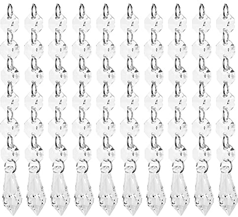 Crystal Pendant, Christmas Tree Hanging Ornaments, 10PCS Long Drop Shape 15cm Acrylic Pendant Icicle Teardrop for Baby Room for Christmas Tree for Chandeliers