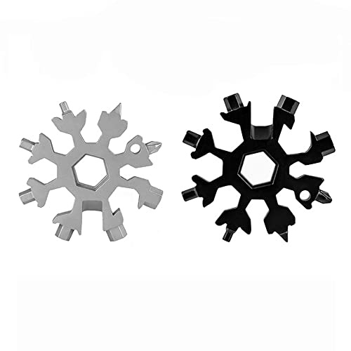 Multiherramienta de copo de nieve 18 en 1, idea novedosa de regalo para hombres y mujeres, llave inglesa, destornillador, abrebotellas para viajes de campamento al aire libre (TIPO A)