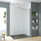 Duschwand Glas schwarz matt 90x200 cm Duschabtrennung Walk-in Dusche Duschkabine Duschtrennwand Begehbare Glastrennwand Sicherheitsglas 8 mm klar mit NANO inkl. Stabilisationsbügel winkelbar