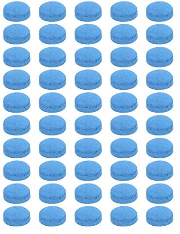Alvinlite 9-13 mm Pool-Queue-Spitzen – 50 Stück Leder-Billardschläger-Ersatzspitzen mit Aufbewahrungsbox – für Snooker-Pool-Acht-Neun-Ball, blau(13mm)