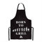 FremiBag Grembiule da Barbecue con Scritta: Born to Grill - Regalo per Uomo - Idea Regalo in Cotone, Nero, Breit