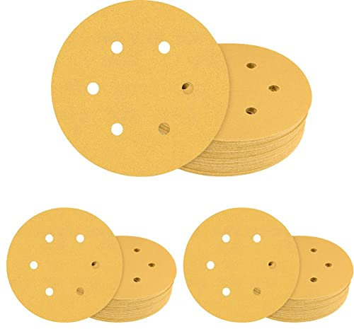 Bosch Professional 150 stück. XXL Expert C470 Schleifpapier-Set (für Hartholz, Farbe auf Holz, Ø 150 mm, Körnung 80, 120, 180, Zubehör Exzenterschleifer)