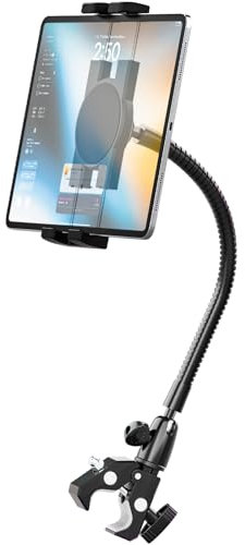 Phichy Schwanenhals Tablet Halterung für 4.7-13 Zoll iPad & Handy, 360° Drehbar Metal Mikrofonständer Tablethalterungen mit Clamp für iPad Pro/Air/Mini, Smartphone, Galaxy Tab, Fire HD, iPhone