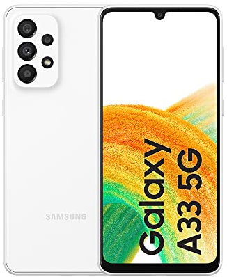 Samsung Galaxy A33 5G débloqué 6 Go/128 Go Blanc (Awesome White) Double SIM A336 (Reconditionné)