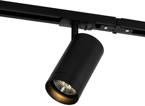 Qazqa Modern Schienensystem Lampen Komplettset, Schienenbeleuchtung, Deckenstrahler, Deckenspot - Iconic Jeana Luxe - Schwarz, 5-flammig, 285.8cm, Ideal als Küche lampe und