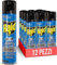 Raid 12 Spray Mosche e Zanzare Insetticida, Antizanzare e Antimosche - 12 Pezzi da 400ml