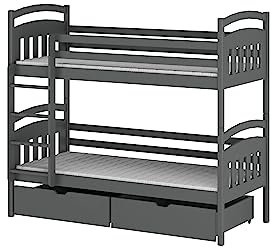Hochbett GABI (Graphit, 80x180)
