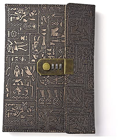 DUNSBY Notizbücher A5 A6 B5 Codebuch Tagebuch mit Sperre European Retro Notebook Einfache Handkontobuch Notepad 200 Seiten Tagebuch (Color : B5, Size : 200 Pages)